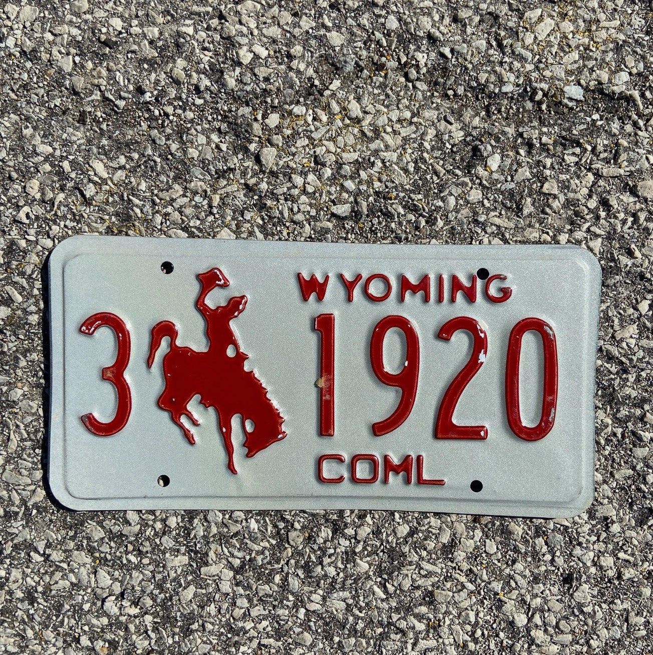 Photo of a 1988 Wyoming Truck License Plate Auto Tag Garage Decor Vintage Sheridan Birth Year 3 1920