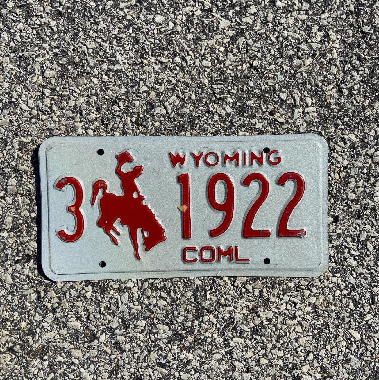Photo of a 1988 Wyoming Truck License Plate Auto Tag Garage Decor Vintage Sheridan Birth Year 3 1922