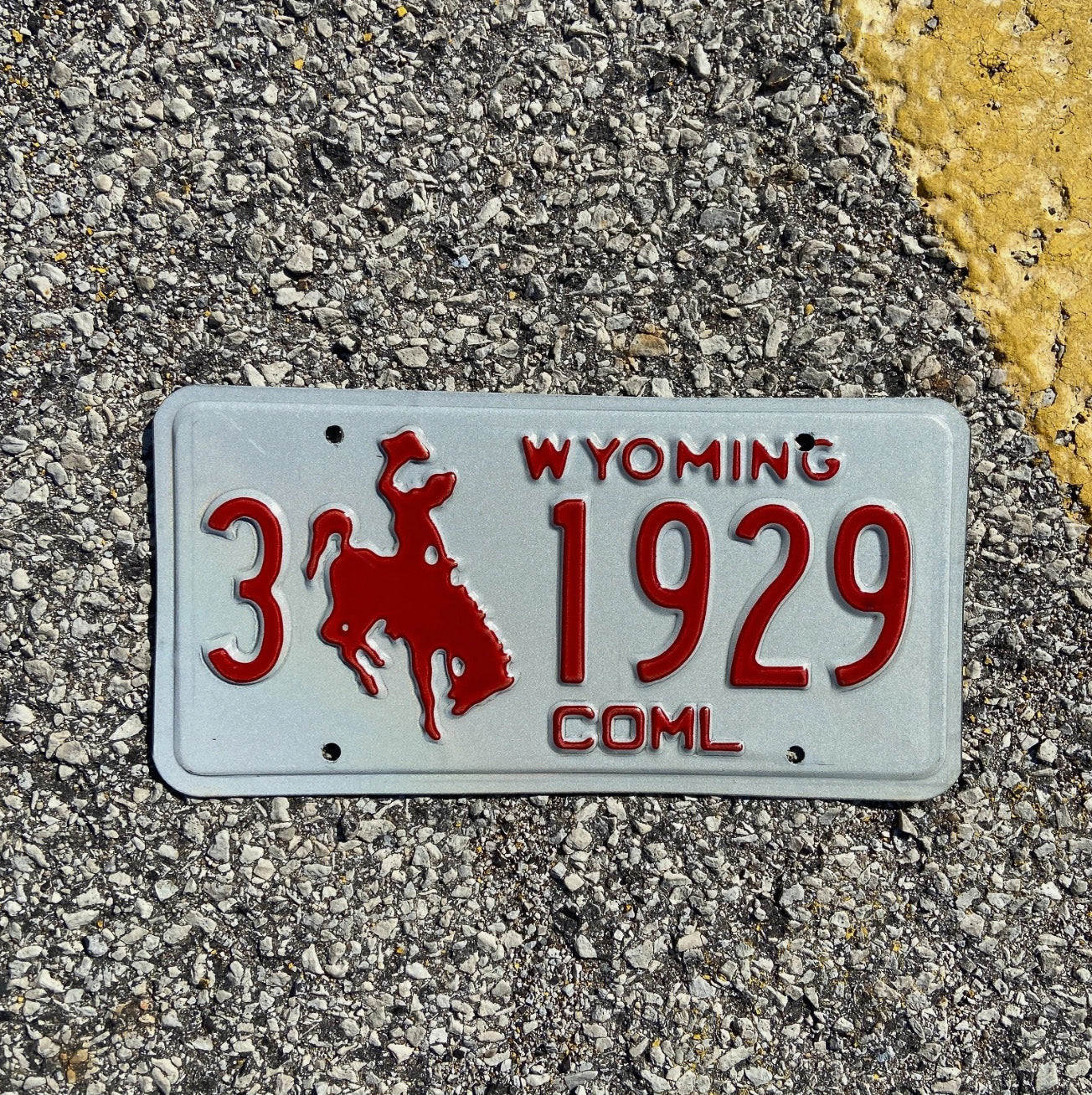 Photo of a 1988 Wyoming Truck License Plate Auto Tag Garage Decor Vintage Sheridan Birth Year 3 1929