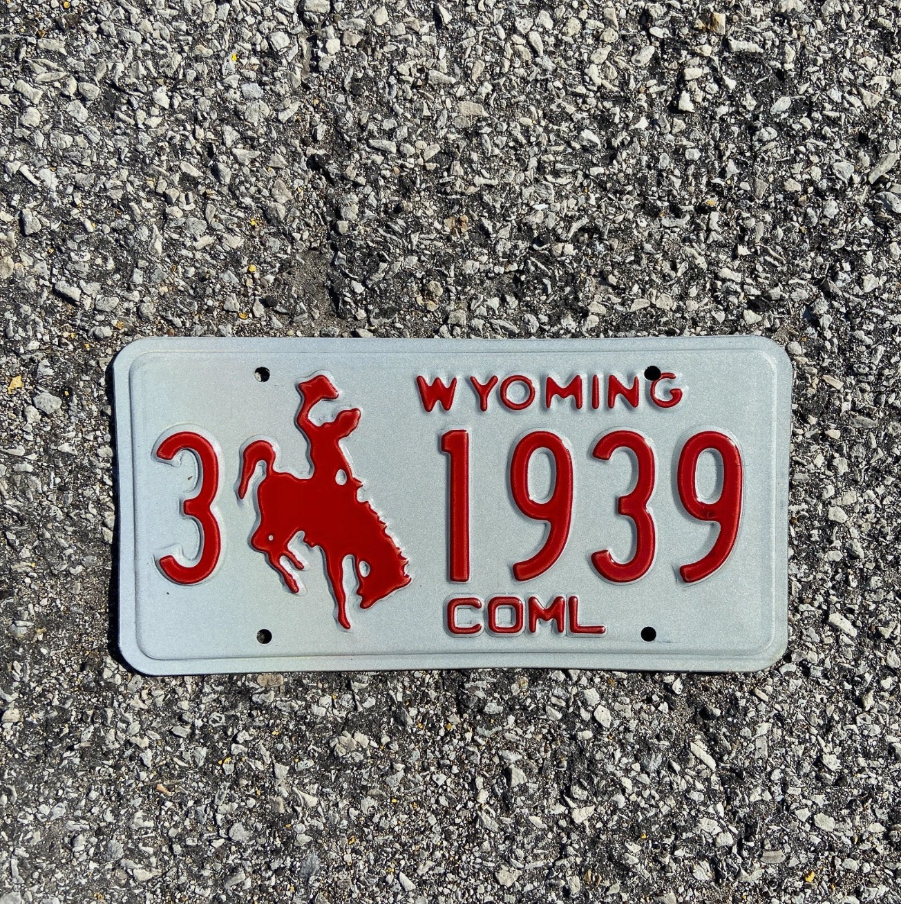 Photo of a 1988 Wyoming Truck License Plate Auto Tag Garage Decor Vintage Sheridan Birth Year 3 1939