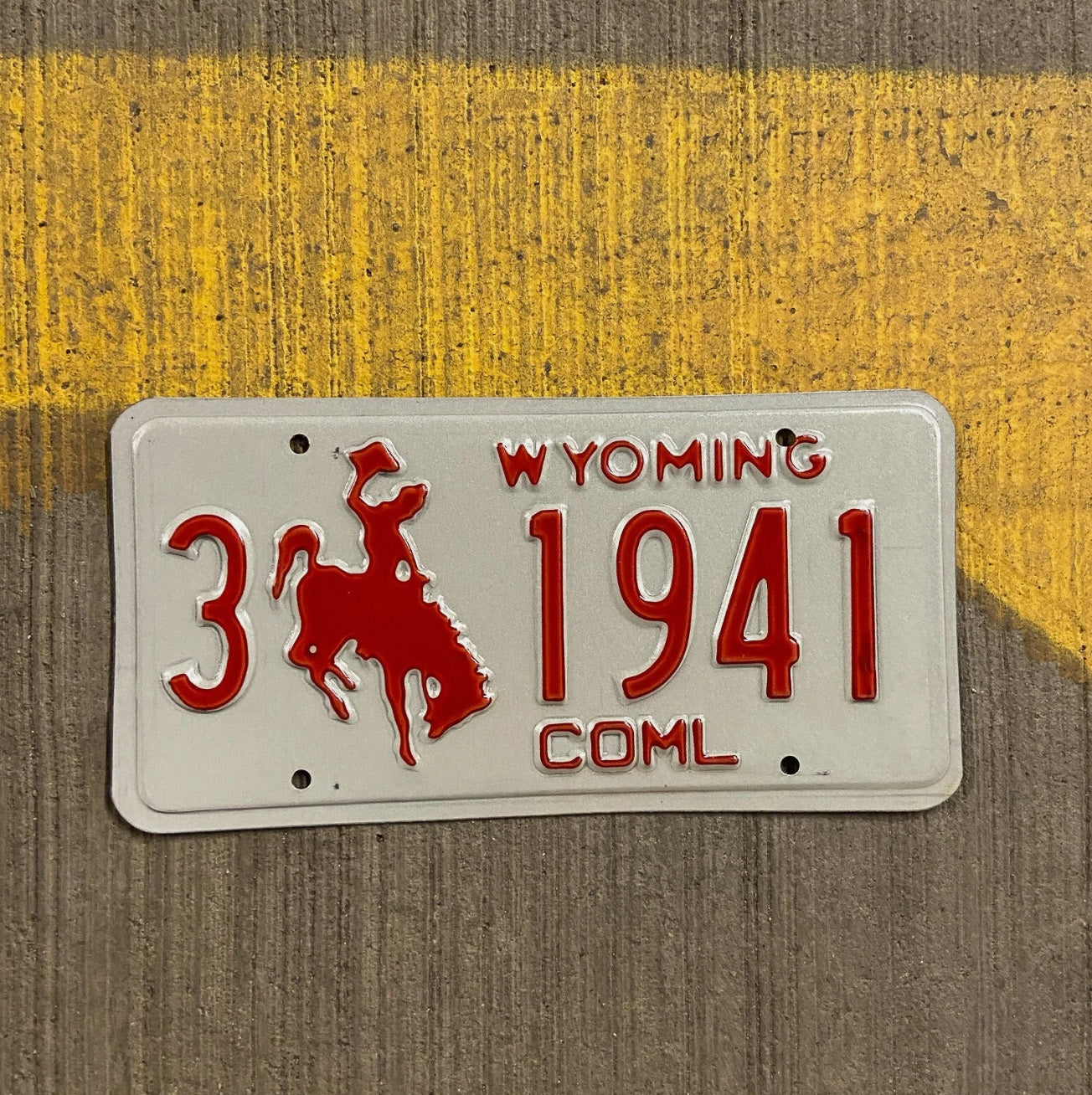 Photo of a 1988 Wyoming Truck License Plate Auto Tag Garage Decor Vintage Sheridan Birth Year 3 1941