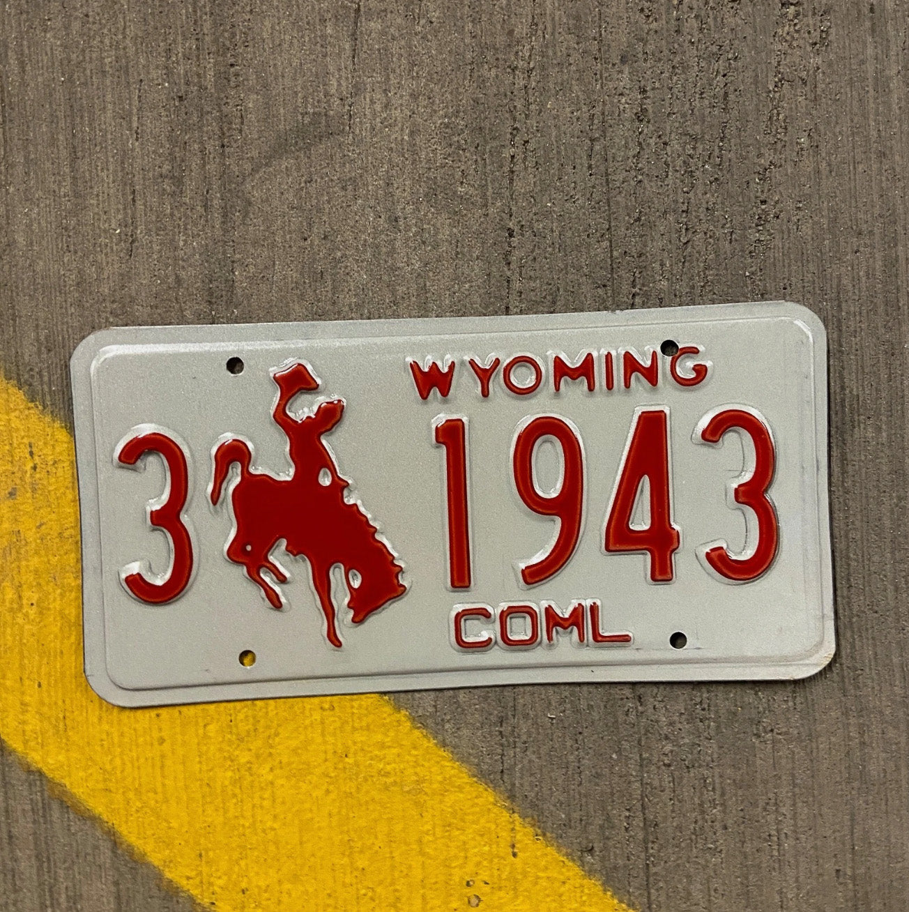 Photo of a 1988 Wyoming Truck License Plate Auto Tag Garage Decor Vintage Sheridan Birth Year 3 1943