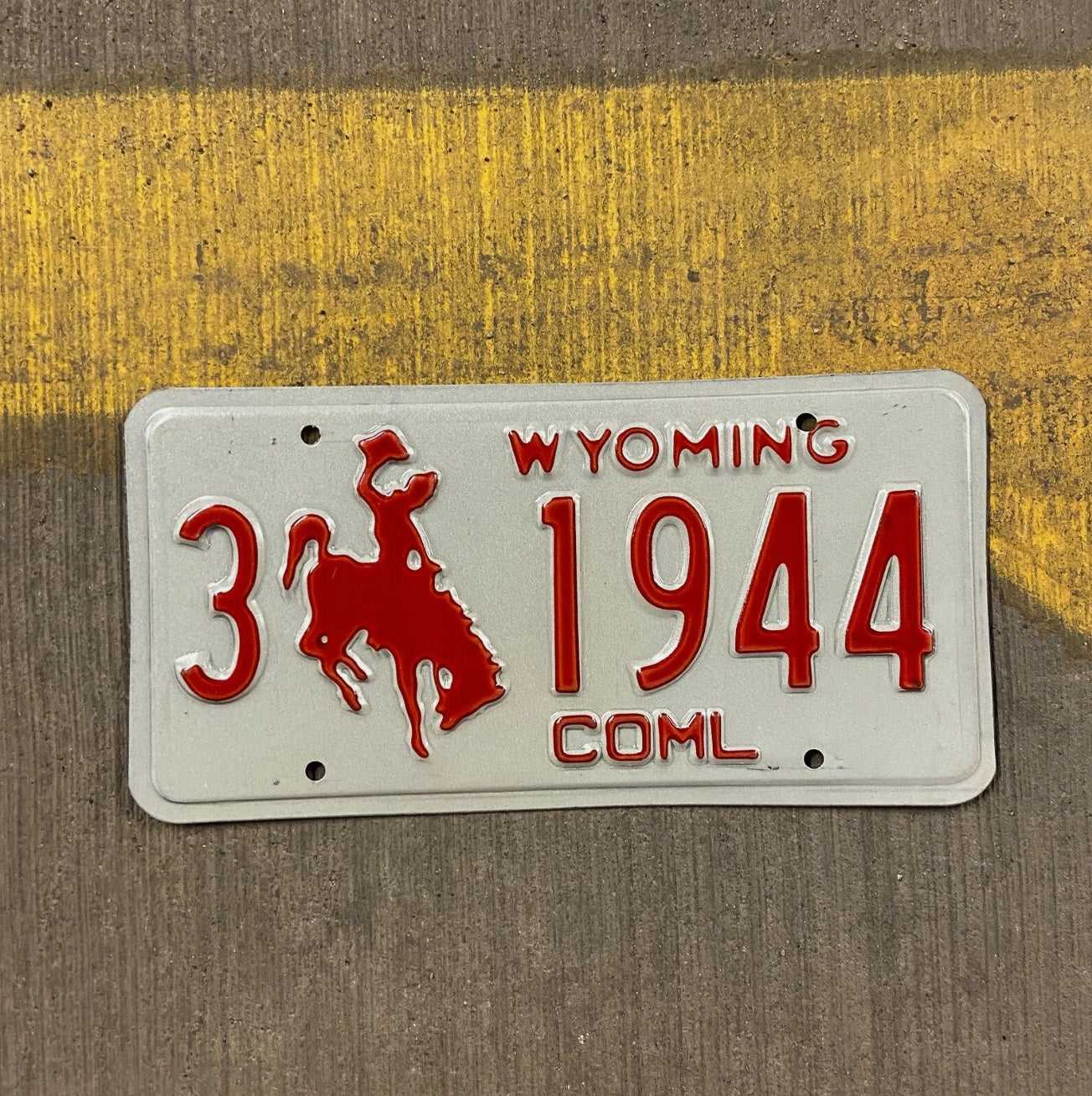 Photo of a 1988 Wyoming Truck License Plate Auto Tag Garage Decor Vintage Sheridan Birth Year 3 1944