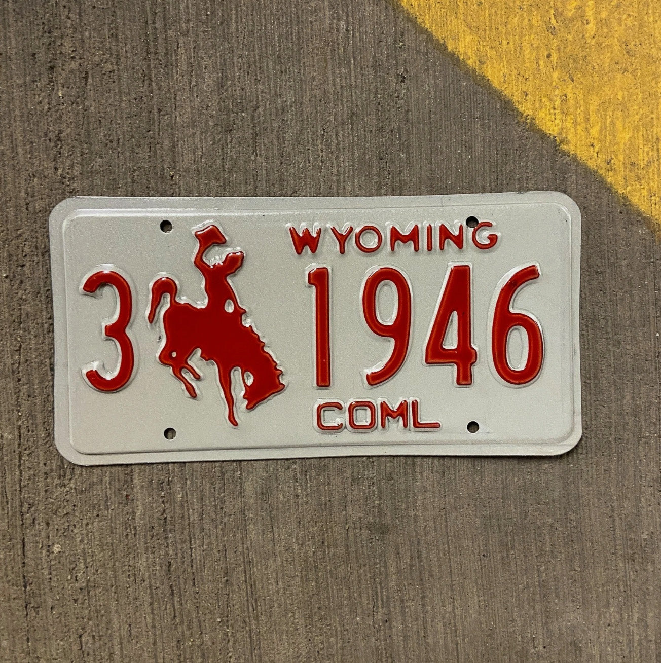 Photo of a 1988 Wyoming Truck License Plate Auto Tag Garage Decor Vintage Sheridan Birth Year 3 1946