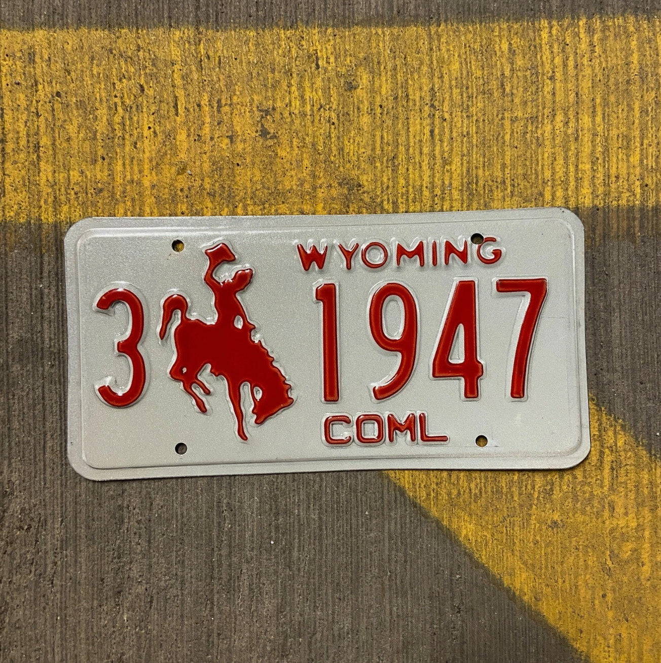 Photo of a 1988 Wyoming Truck License Plate Auto Tag Garage Decor Vintage Sheridan Birth Year 3 1947