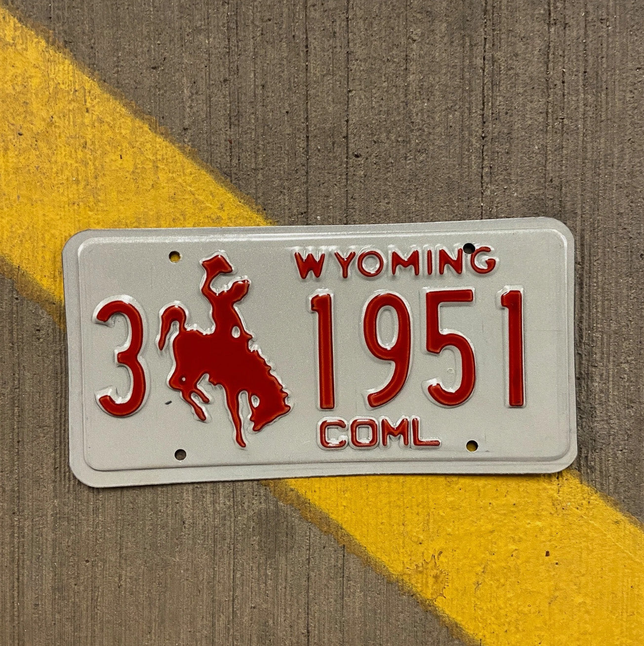 Photo of a 1988 Wyoming Truck License Plate Auto Tag Garage Decor Vintage Sheridan Birth Year 3 1951