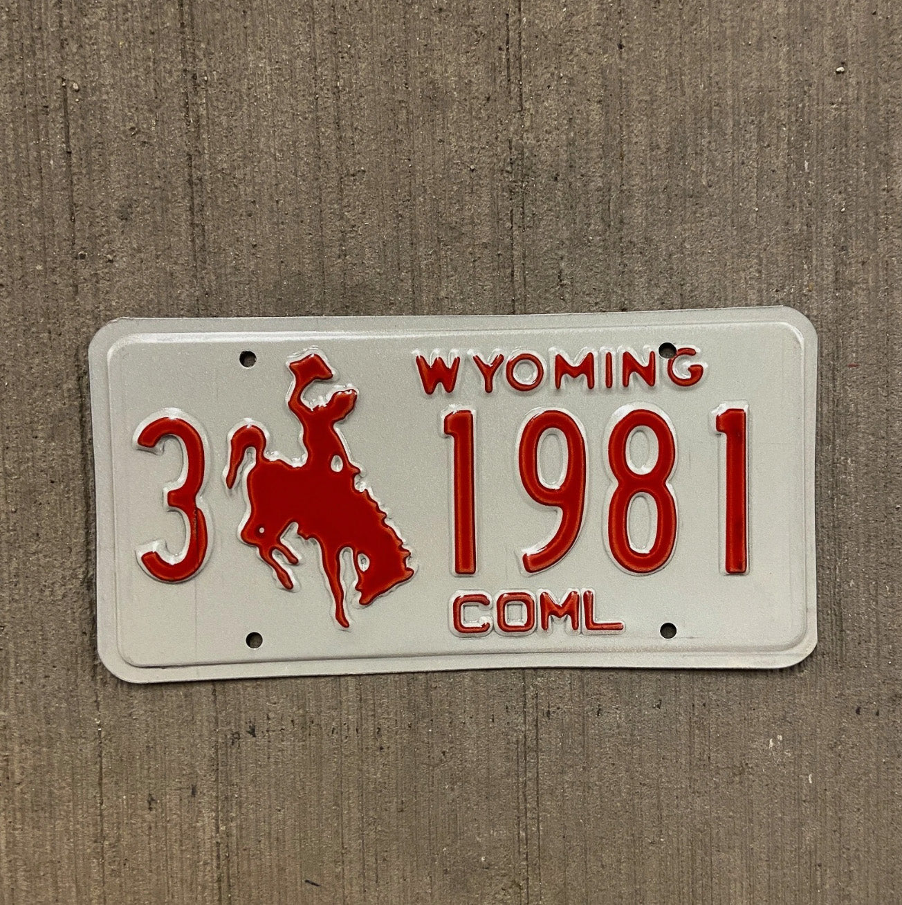 Photo of a 1988 Wyoming Truck License Plate Auto Tag Garage Decor Vintage Sheridan Birth Year 3 1981