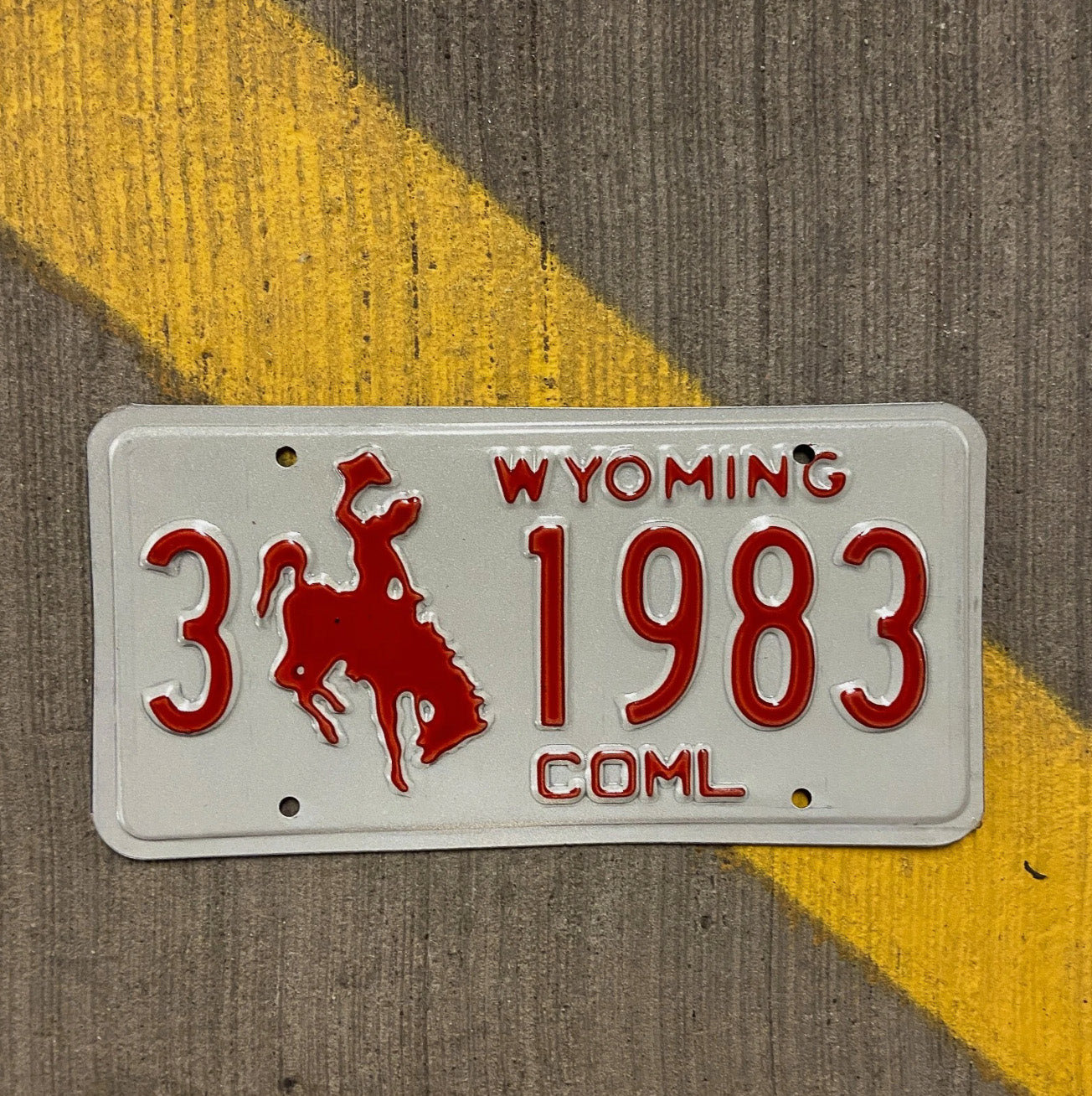 Photo of a 1988 Wyoming Truck License Plate Auto Tag Garage Decor Vintage Sheridan Birth Year 3 1983