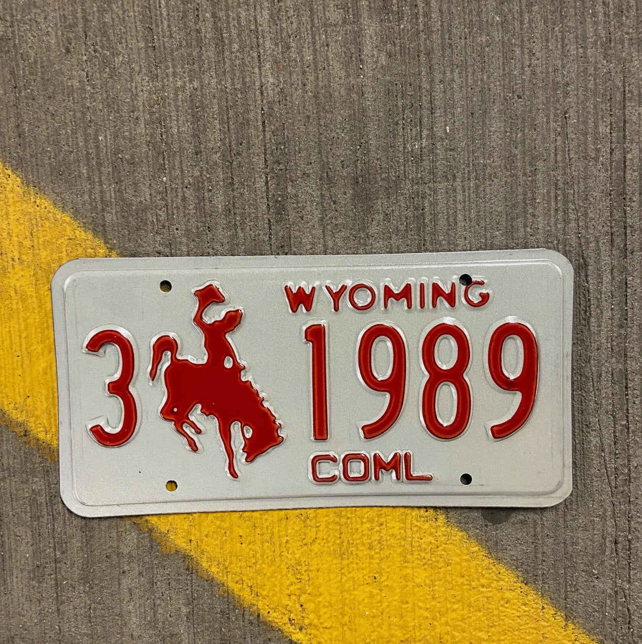 Photo of a 1988 Wyoming Truck License Plate Auto Tag Garage Decor Vintage Sheridan Birth Year 3 1989