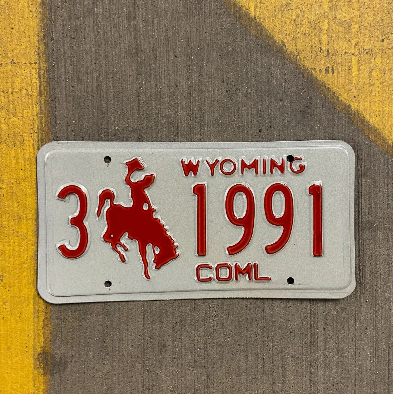 Photo of a 1988 Wyoming Truck License Plate Auto Tag Garage Decor Vintage Sheridan Birth Year 3 1991