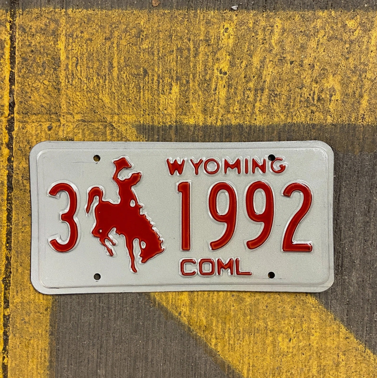 Photo of a 1988 Wyoming Truck License Plate Auto Tag Garage Decor Vintage Sheridan Birth Year 3 1992