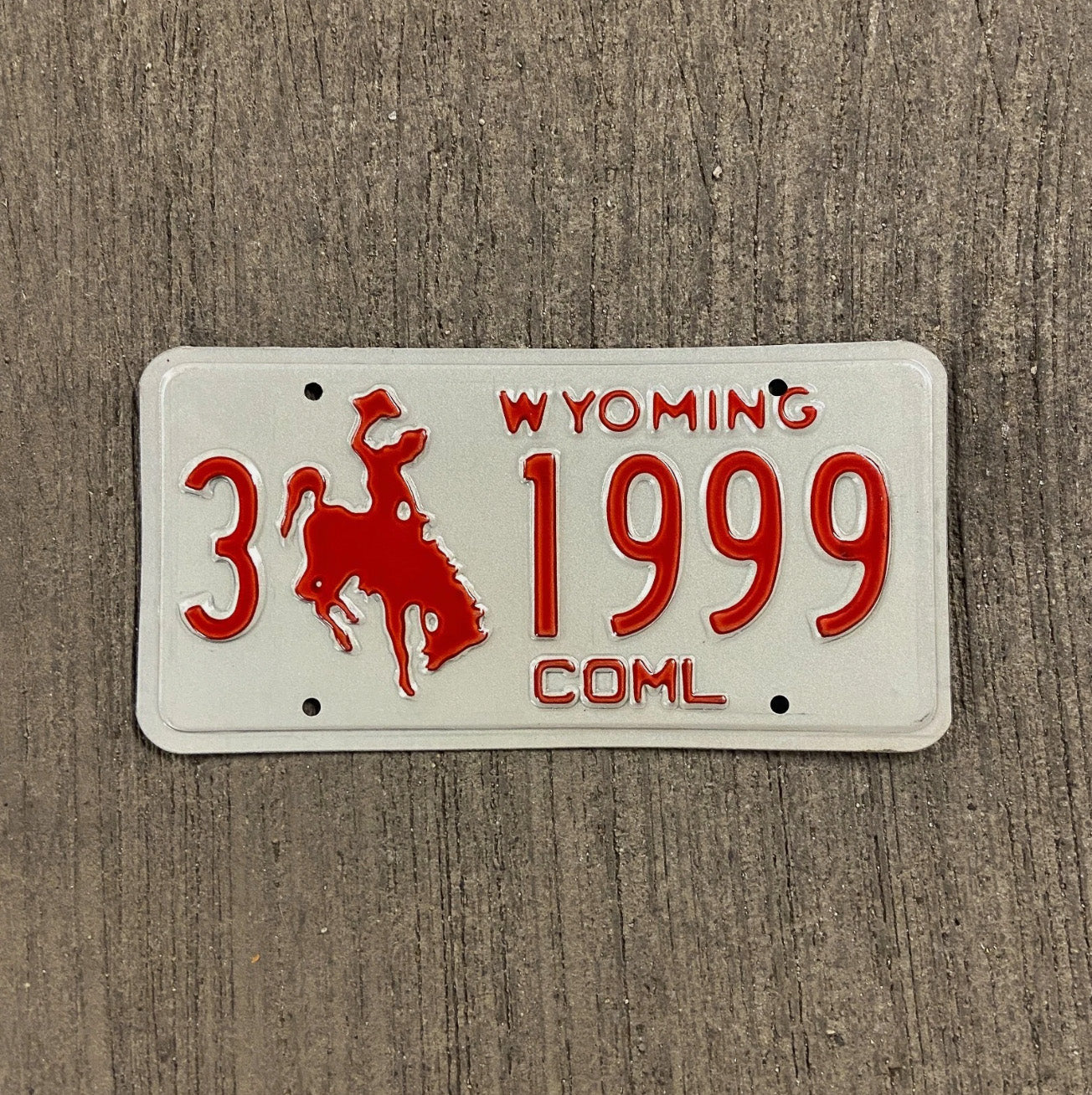 Photo of a 1988 Wyoming Truck License Plate Auto Tag Garage Decor Vintage Sheridan Birth Year 3 1999