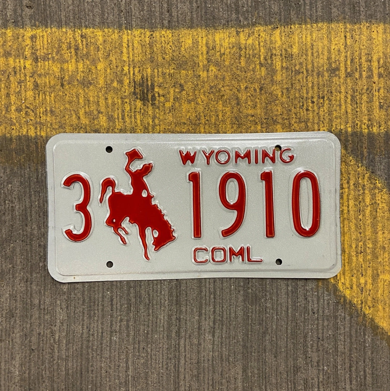 Photo of a 1988 Wyoming Truck License Plate Auto Tag Garage Decor Vintage Sheridan Birth Year 3 3 1910