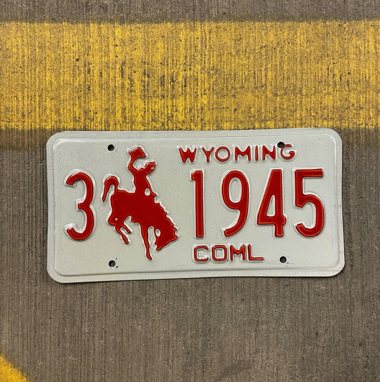 Photo of a 1988 Wyoming Truck License Plate Auto Tag Garage Decor Vintage Sheridan Birth Year 3 3 1945