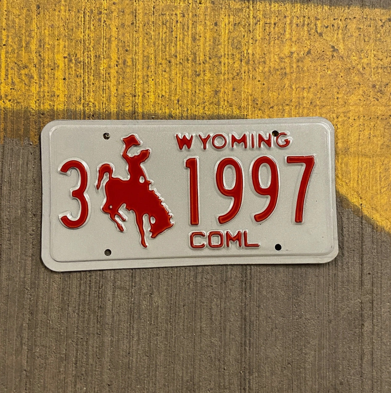 Photo of a 1988 Wyoming Truck License Plate Auto Tag Garage Decor Vintage Sheridan Birth Year 3 3 1997