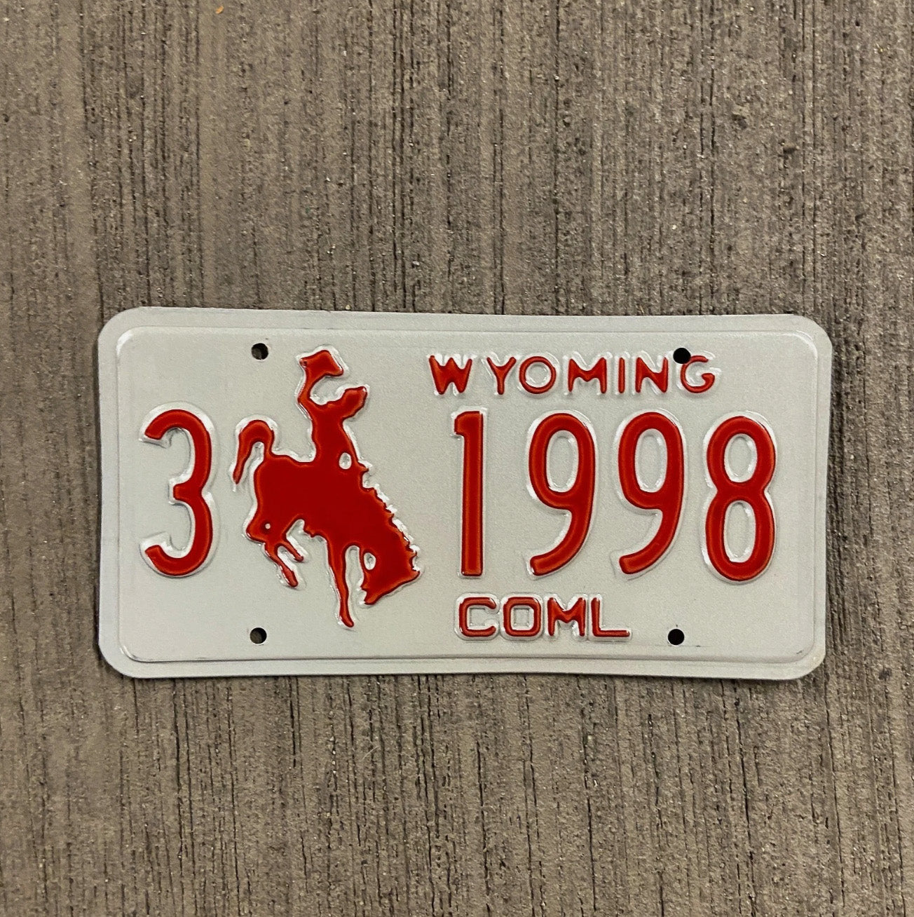 Photo of a 1988 Wyoming Truck License Plate Auto Tag Garage Decor Vintage Sheridan Birth Year 3 3 1998