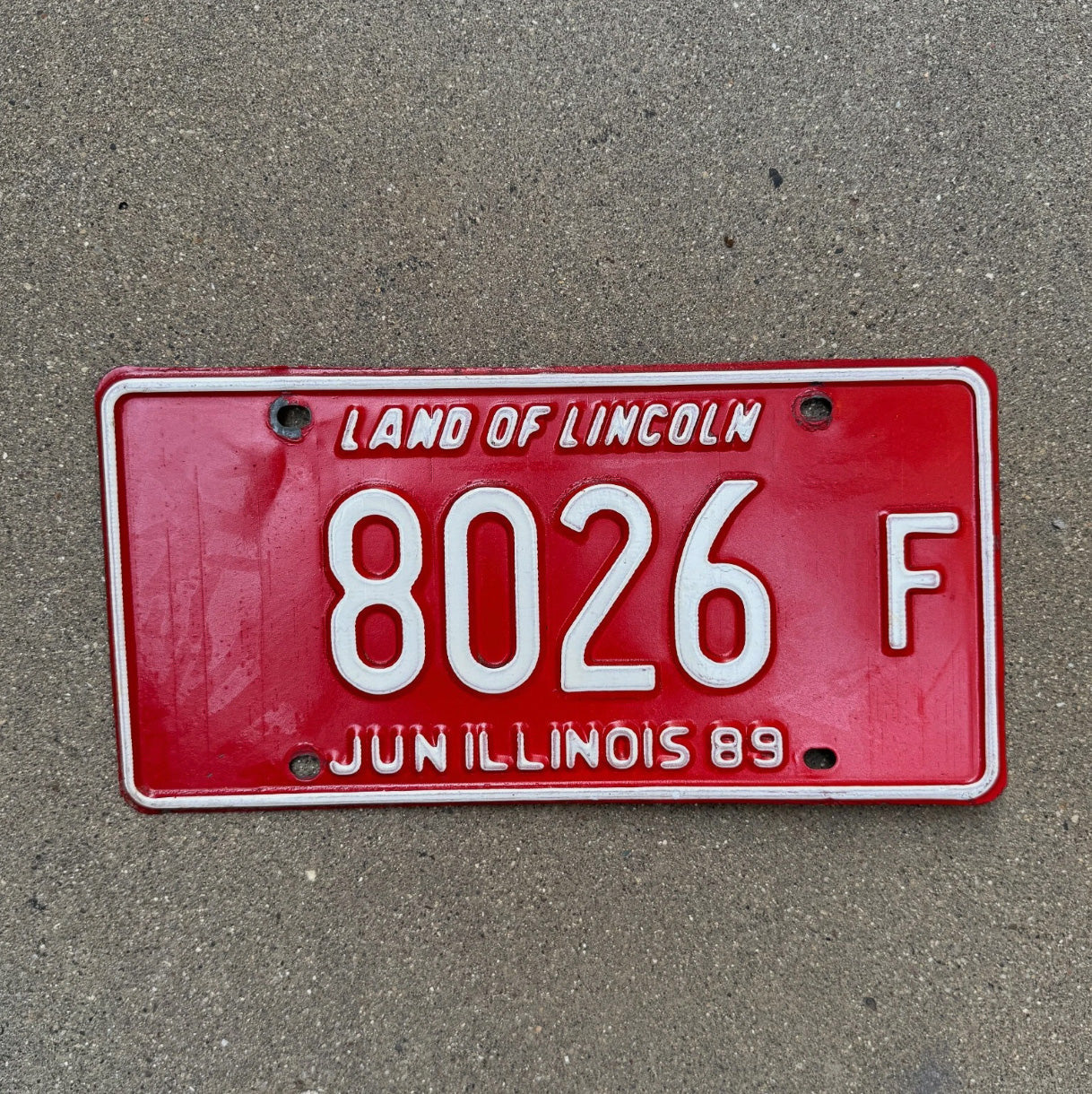 Photo of a 1989 Illinois TRUCK License Plate Auto Tag Garage Decor Vintage License Plate Auto Tag 1 Garage Decor 8026 F