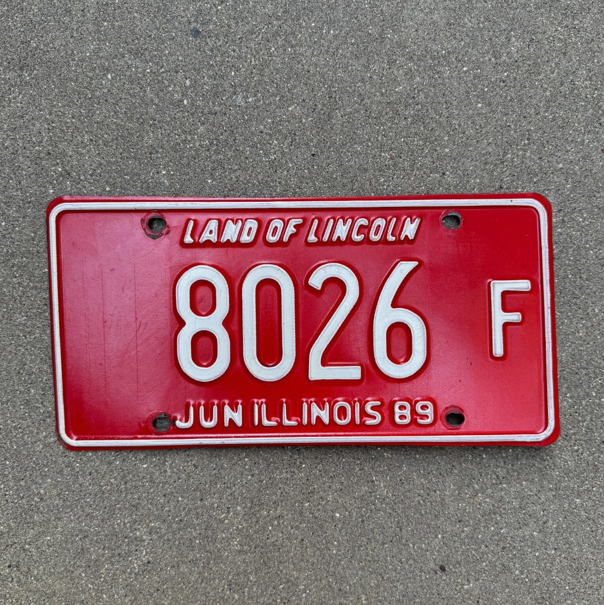 Photo of a 1989 Illinois TRUCK License Plate Auto Tag Garage Decor Vintage License Plate Auto Tag 2 Garage Decor 8026 F
