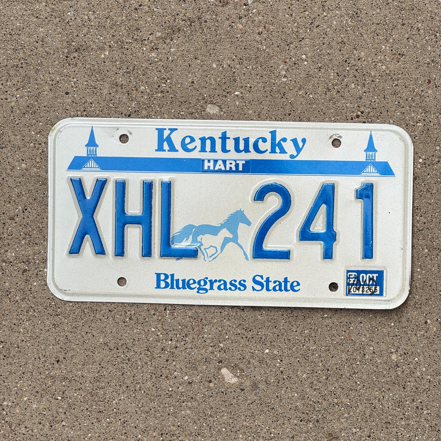 Photo of a 1989 Kentucky License Plate Auto Tag Garage Decor Vintage XHL 241