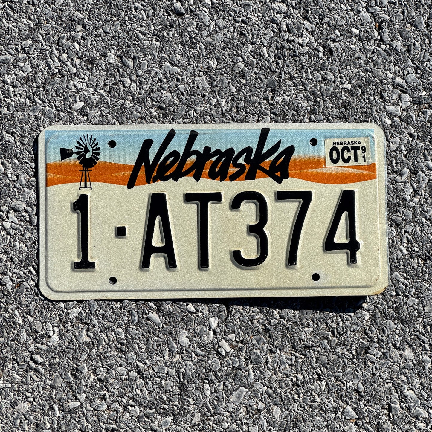Photo of a 1990 1991 Nebraska License Plate Auto Tag Garage Decor Vintage 1AT374
