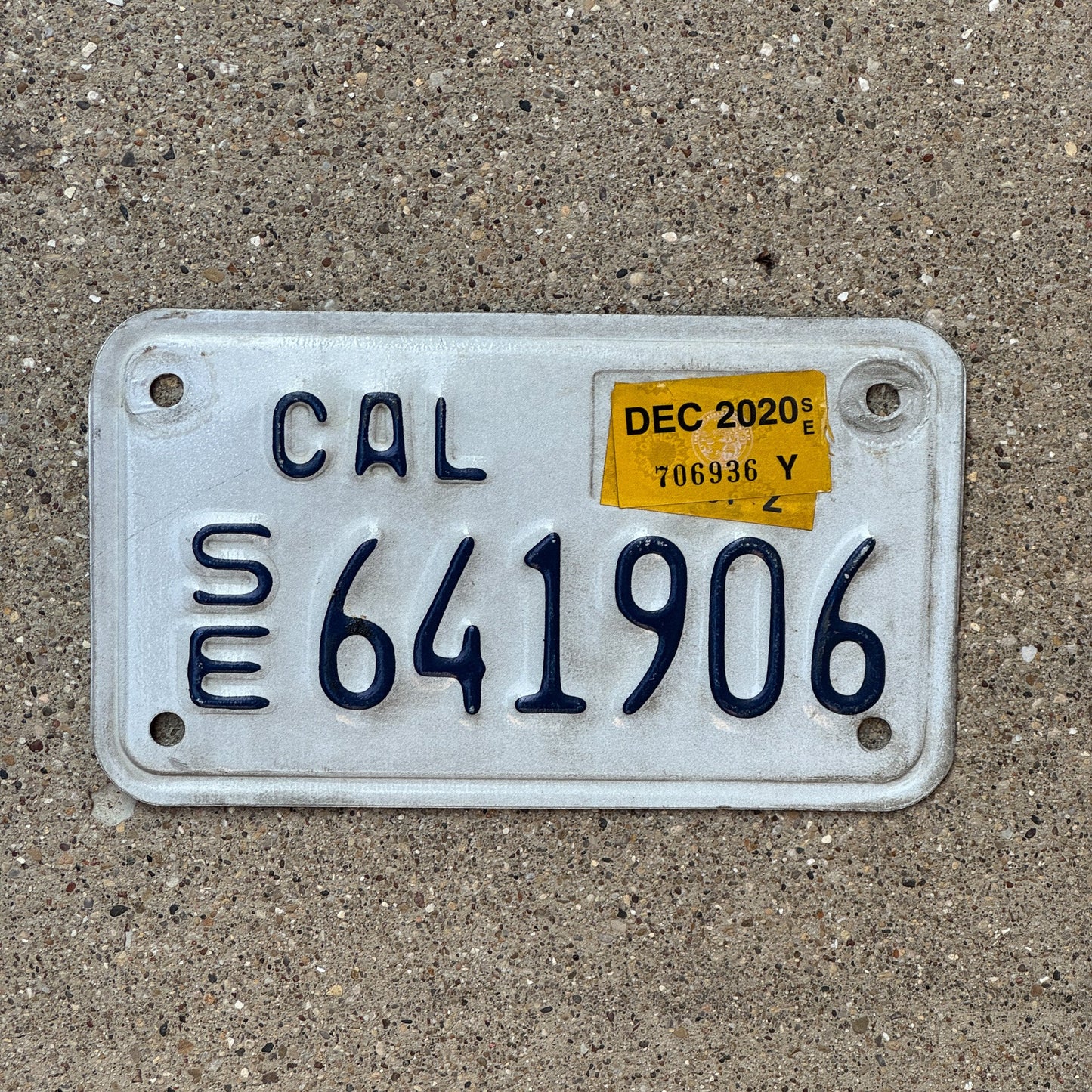 Photo of a 1990 2020 California Special Equipment License Plate Auto Tag Garage Decor Vintage SE 641906