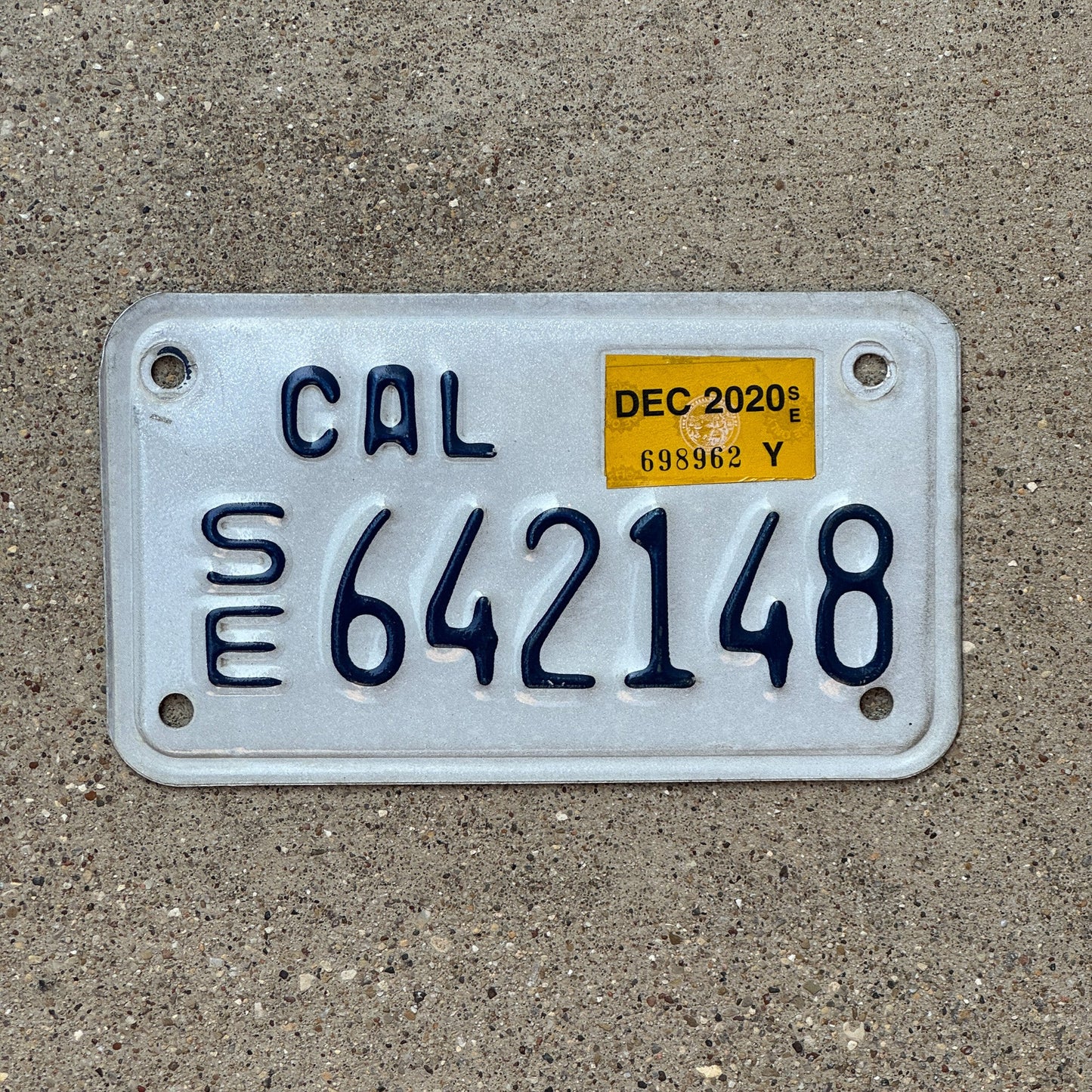 Photo of a 1990 2020 California Special Equipment License Plate Auto Tag Garage Decor Vintage SE 642148