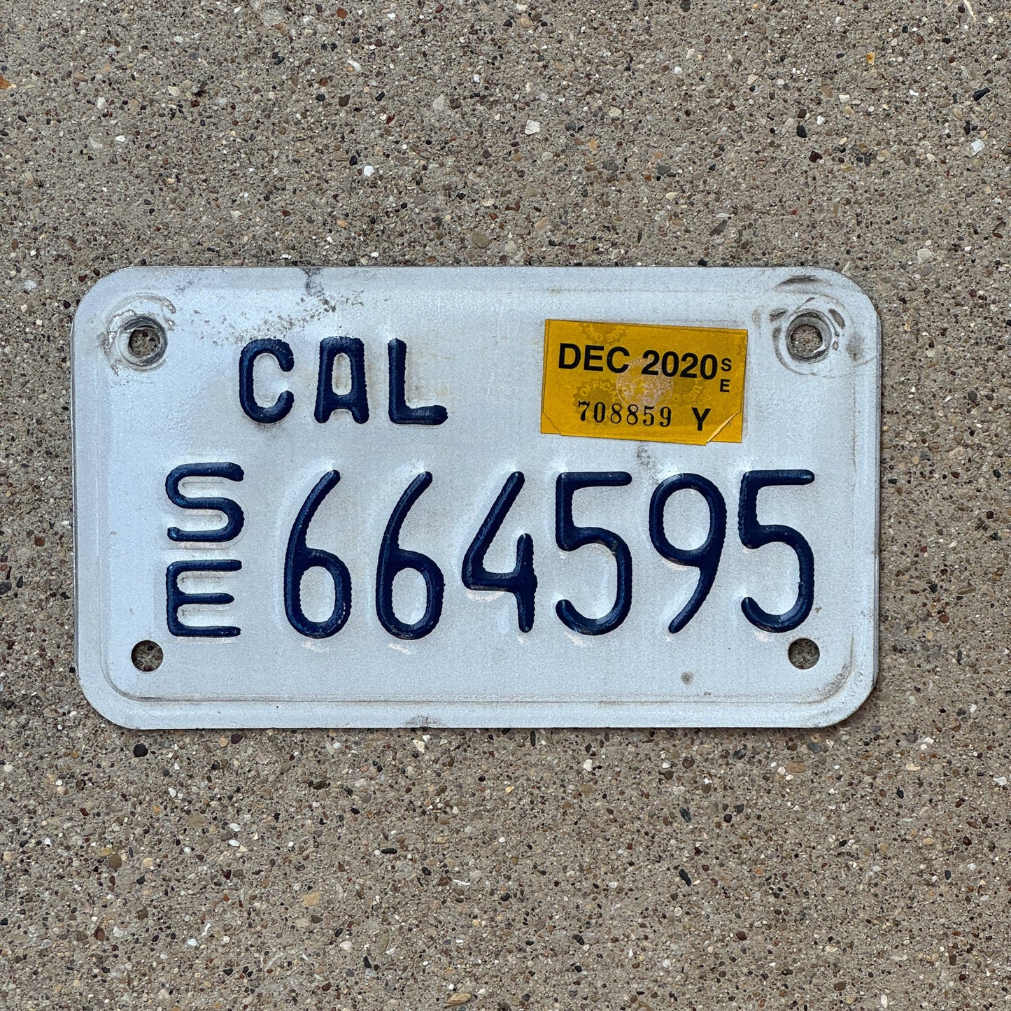Photo of a 1990 2020 California Special Equipment License Plate Auto Tag Garage Decor Vintage SE 664595