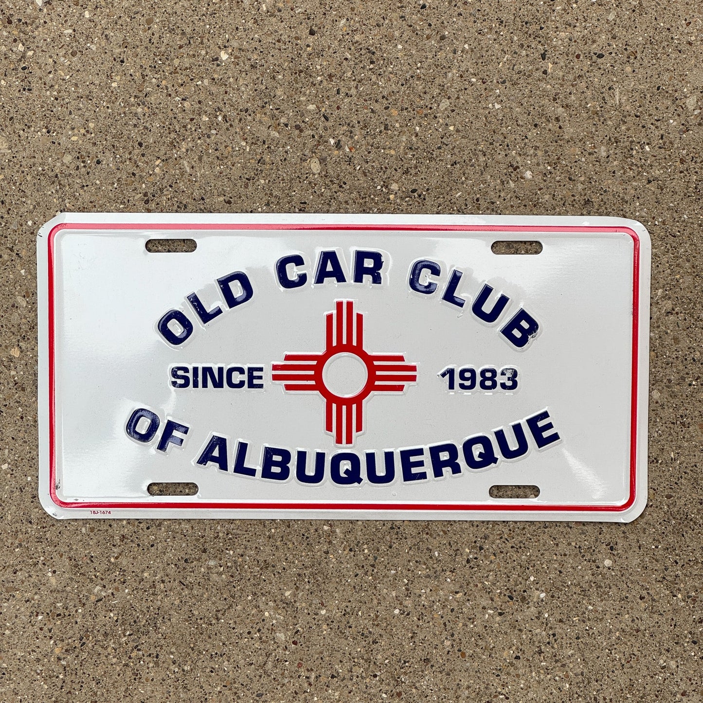 Photo of a 1990 Era Booster License Plate Auto Tag Garage Decor Vintage Antique Vehicle Classic Car Old Car Club of Albuquerque