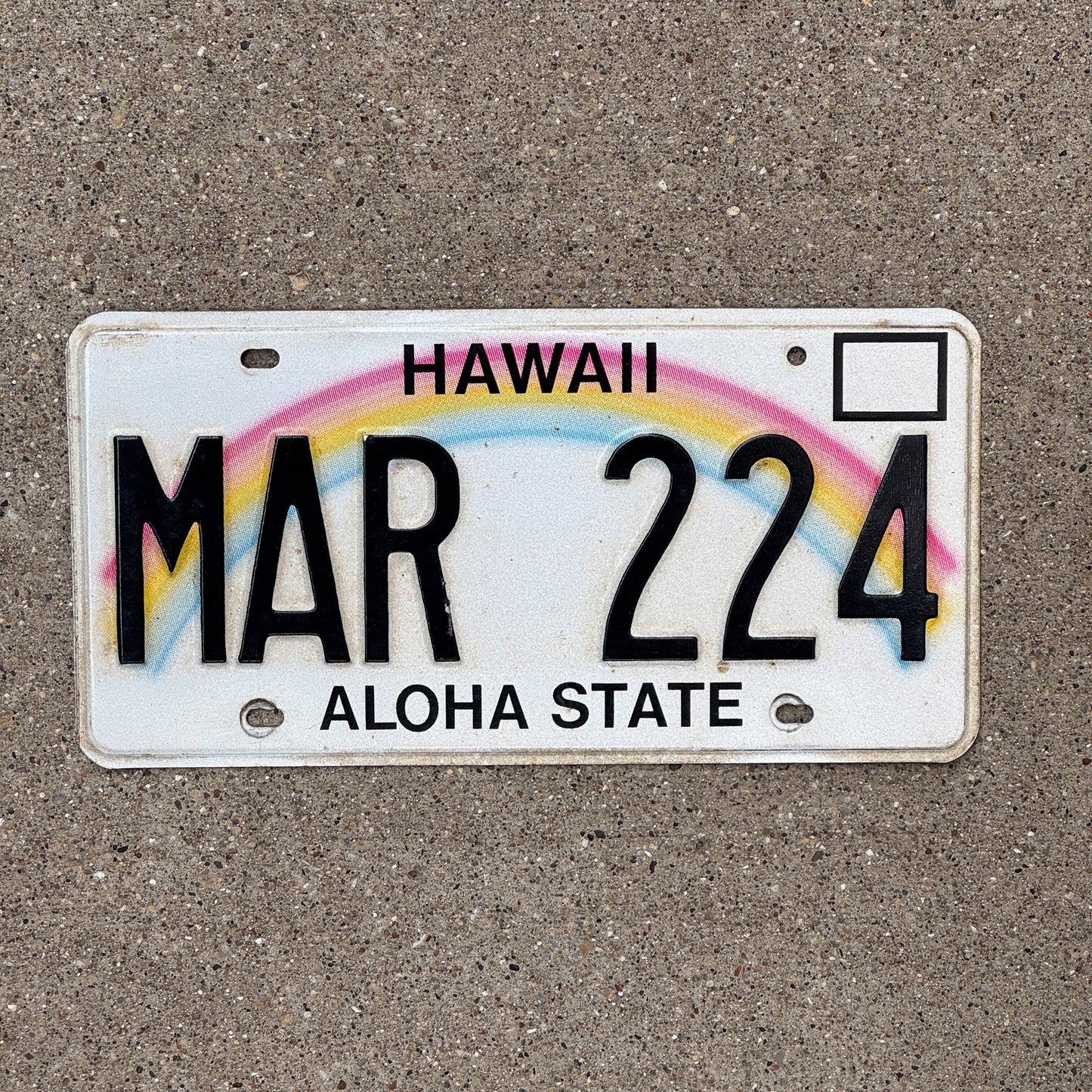 Photo of a 1990 Hawaii License Plate Auto Tag Garage Decor Vintage March Birthday MAR 224