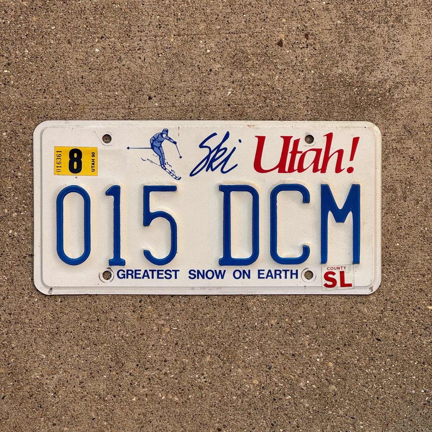 Photo of a 1990 Utah License Plate Auto Tag Garage Decor Vintage 015 DCM