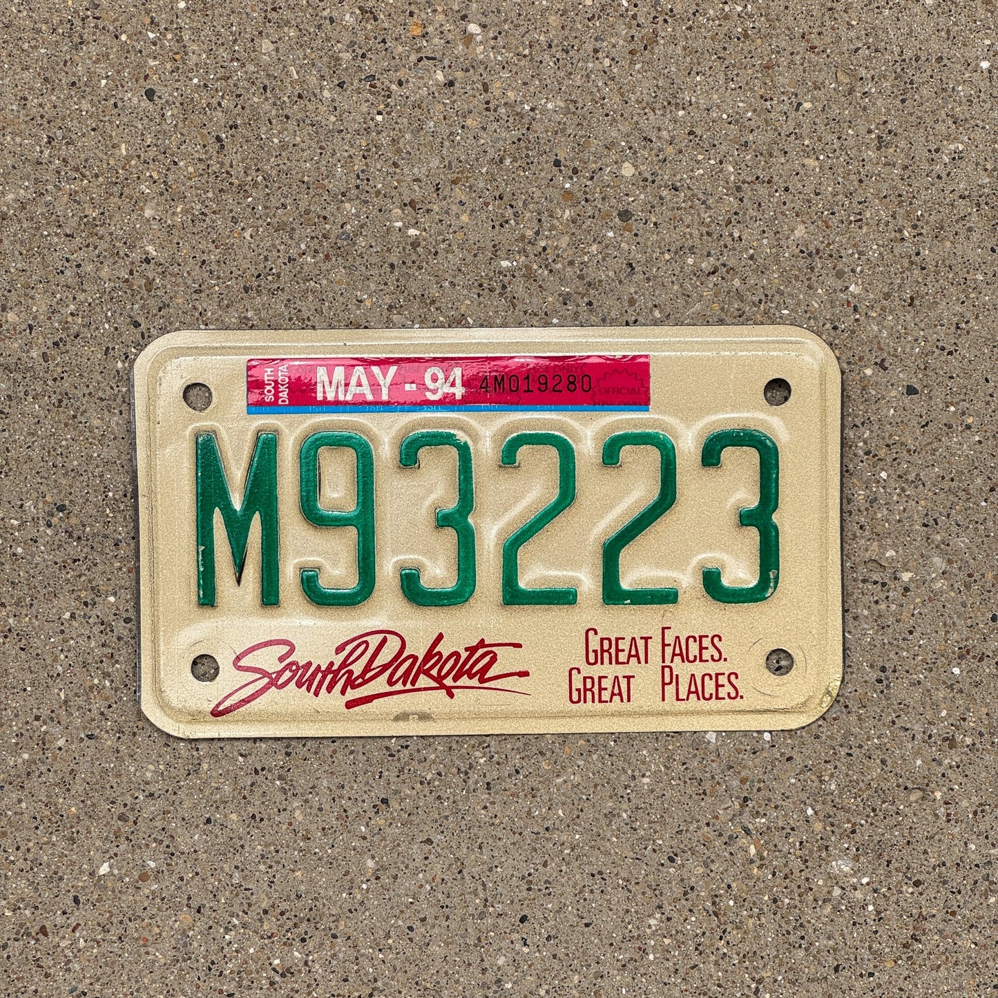 Photo of a 1991 1994 South Dakota Motorcycle License Plate Auto Tag Garage Decor Vintage M 93223