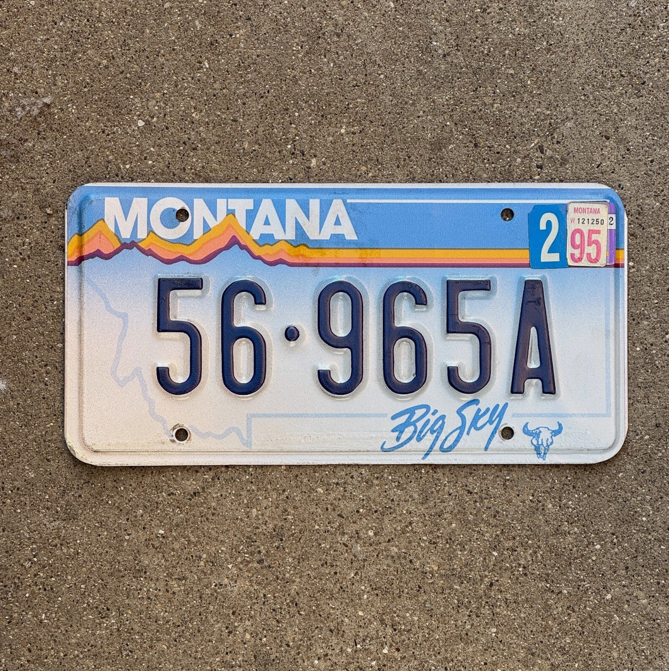 Photo of a 1991 1995 Montana License Plate Auto Tag Garage Decor 56 965 A