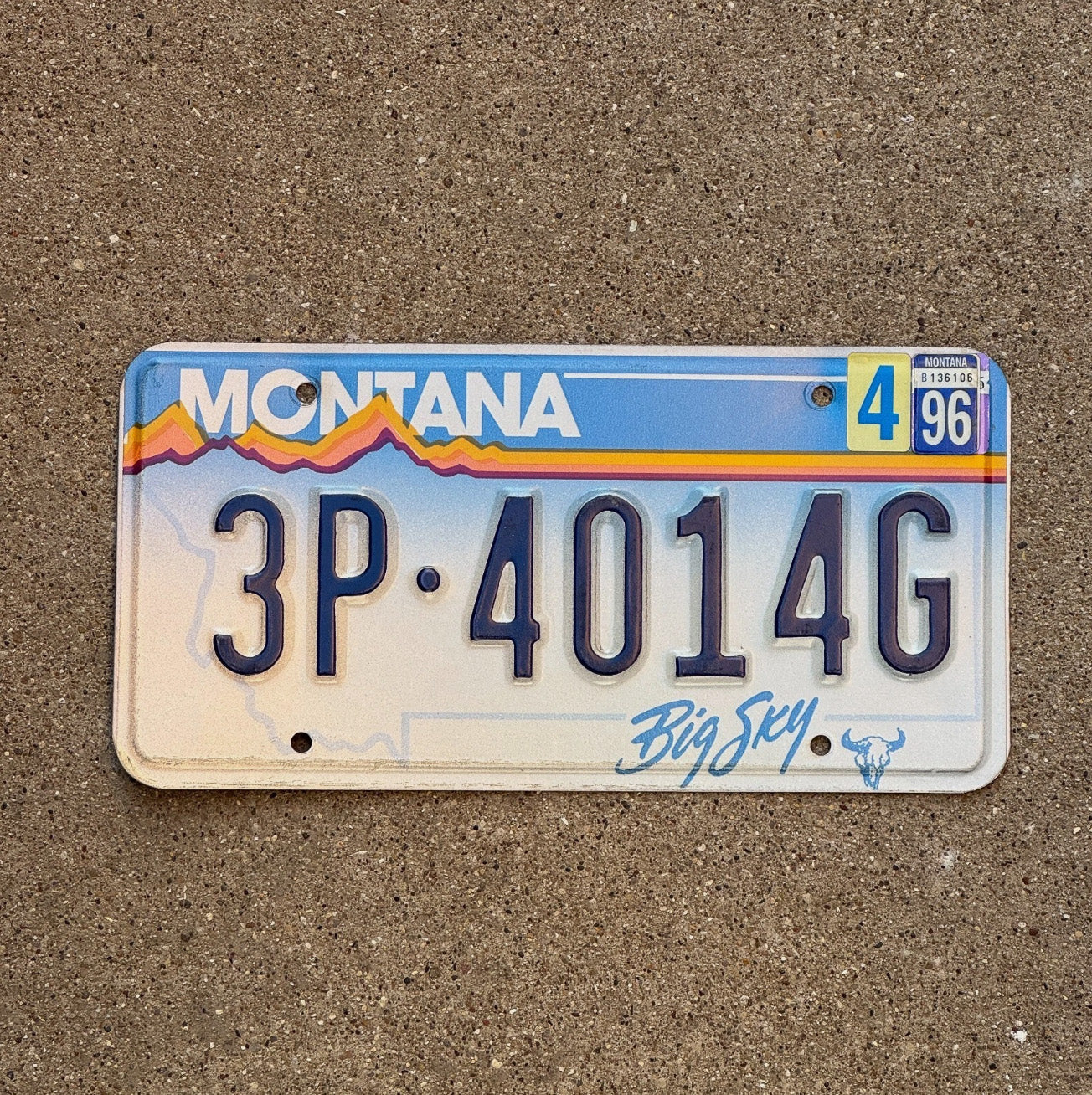 Photo of a 1991 1996 Montana License Plate Auto Tag Garage Decor 3P 4014G