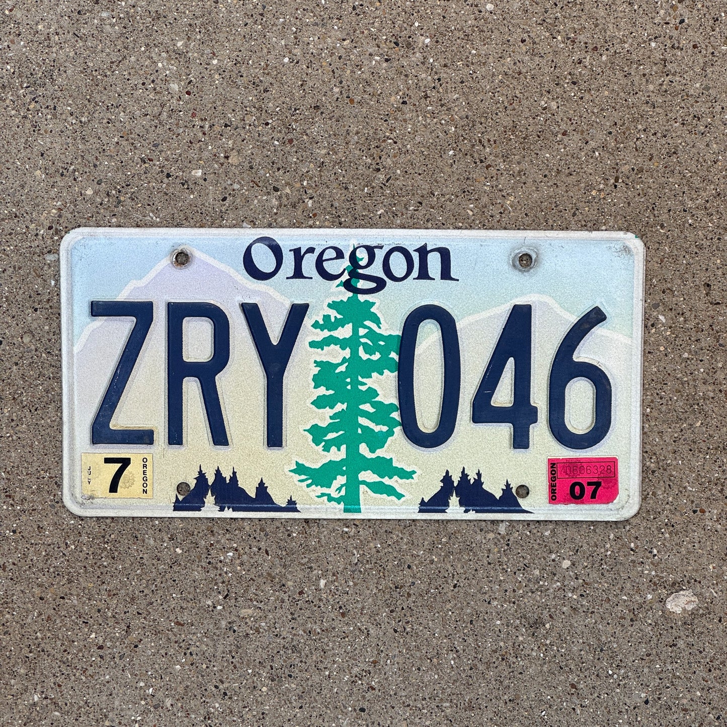 Photo of a 1991 2007 Oregon License Plate Auto Tag Garage Decor Vintage ZRY 046