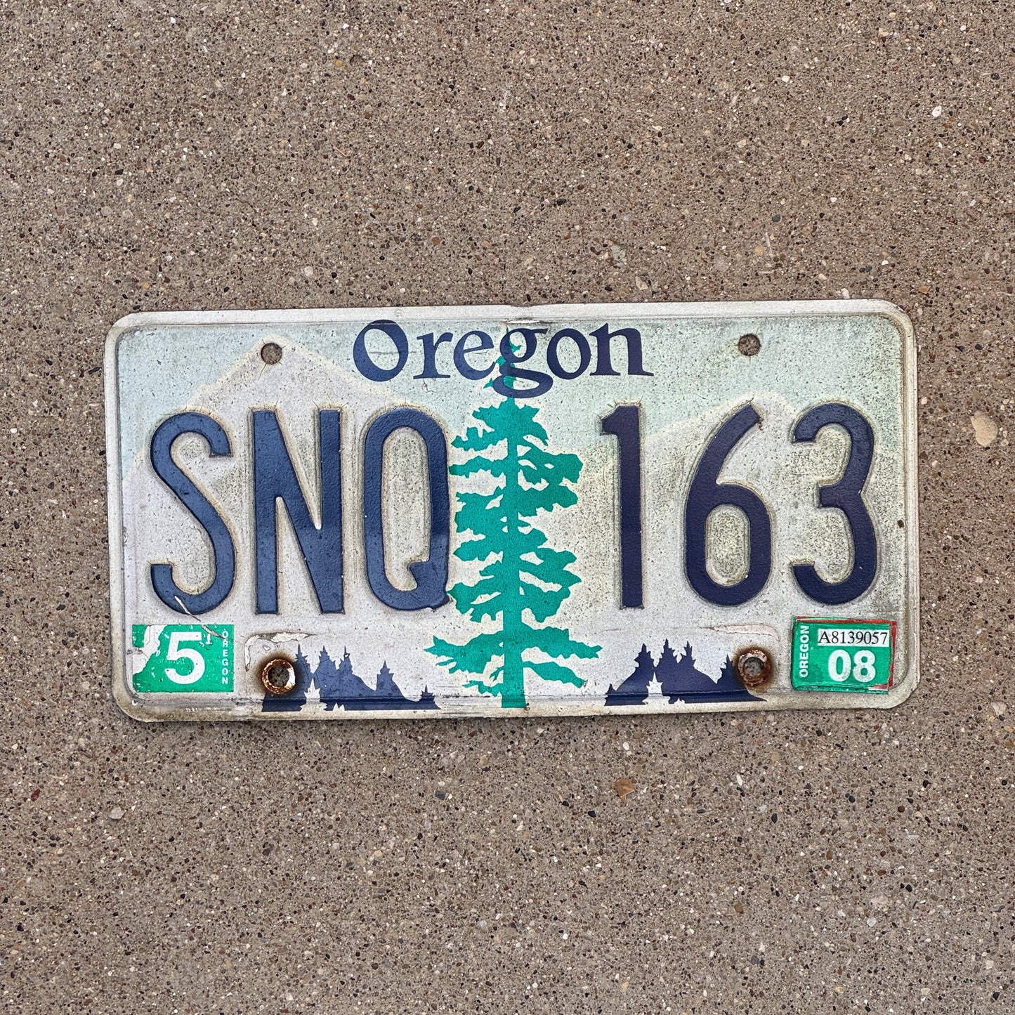 Photo of a 1991 2008 Oregon License Plate Auto Tag 2 Garage Decor SNQ 163