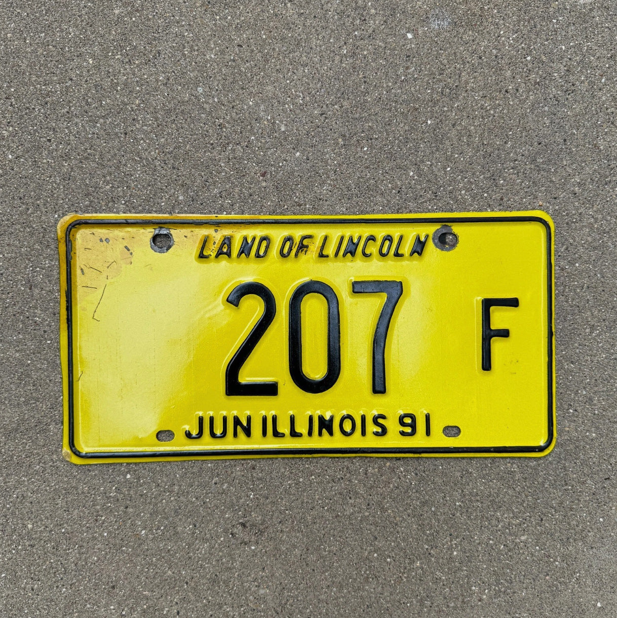 Photo of a 1991 Illinois TRUCK License Plate Auto Tag Garage Decor Vintage License Plate Auto Tag Garage Decor 3 Digit Low Number 207 F