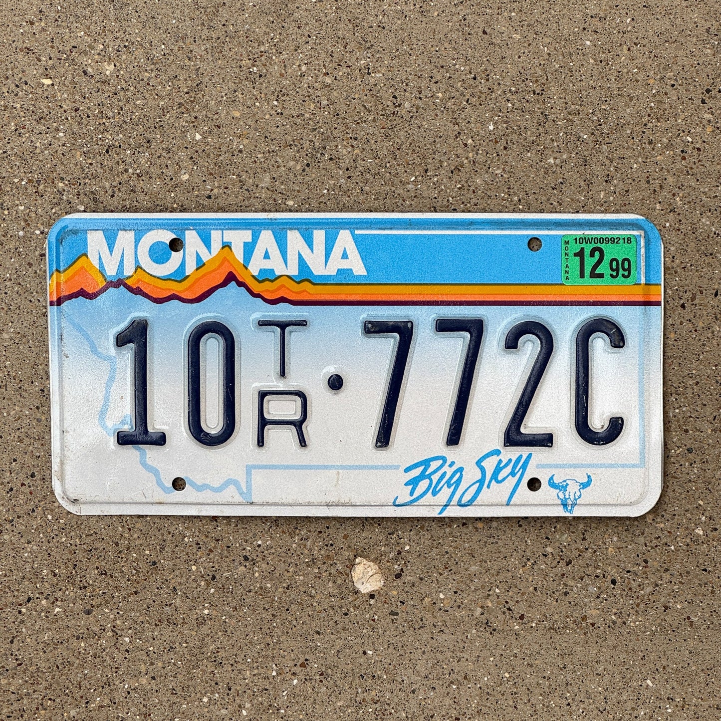 Photo of a 1991 Montana Trailer License Plate Auto Tag Garage Decor Vintage 10 772 C
