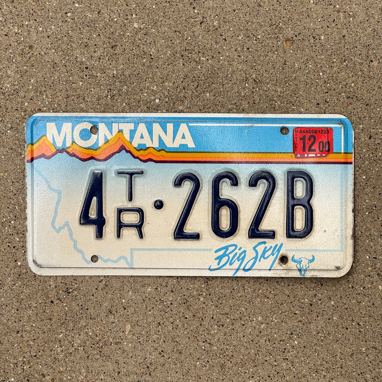 Photo of a 1991 Montana Trailer License Plate Auto Tag Garage Decor Vintage 4 262 B