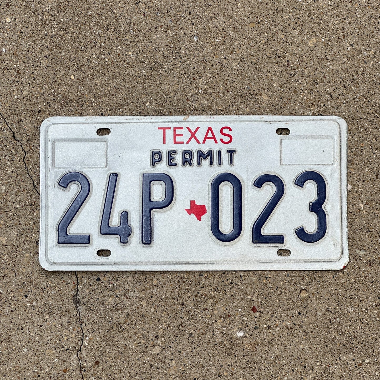 Photo of a 1991 Texas Permit (Oil Drillers) License Plate Auto Tag Garage Decor Vintage 24P 023