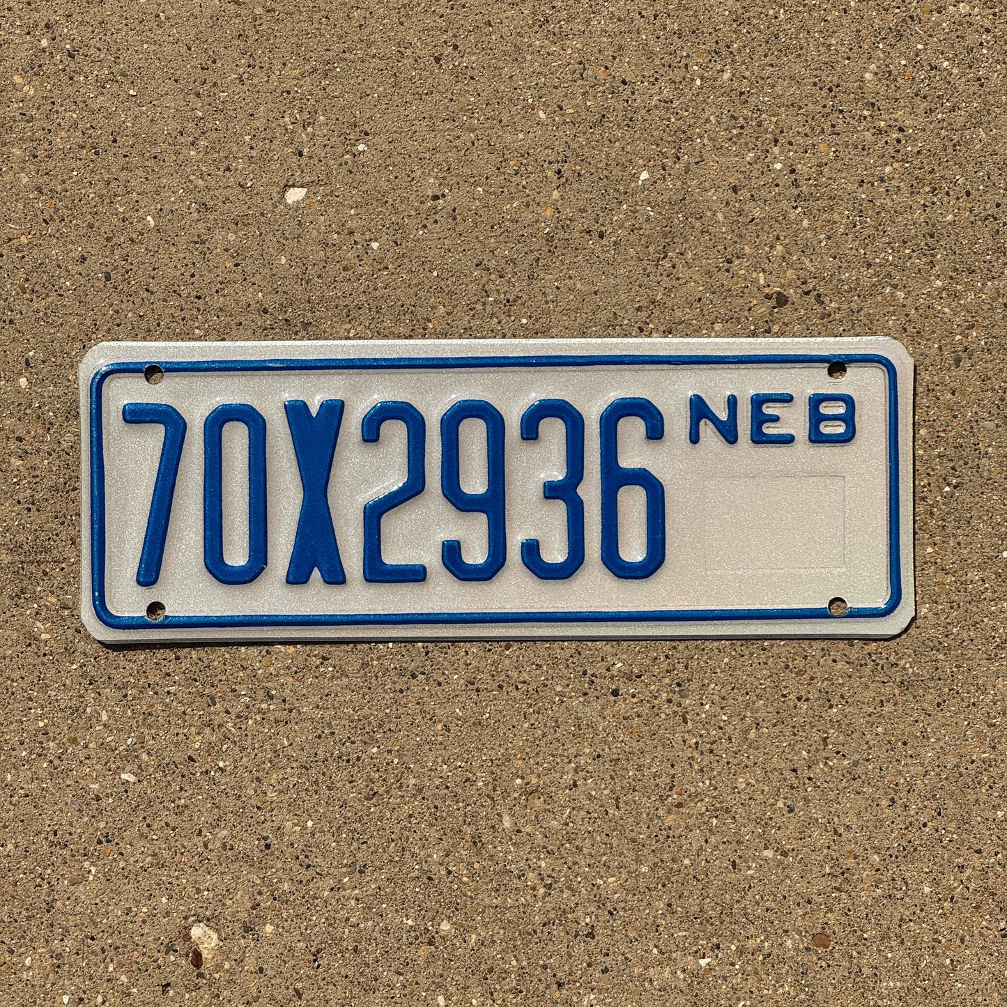 Photo of a 1993 Nebraska Farm Trailer License Plate Auto Tag Garage Decor Vintage 70 X 2936