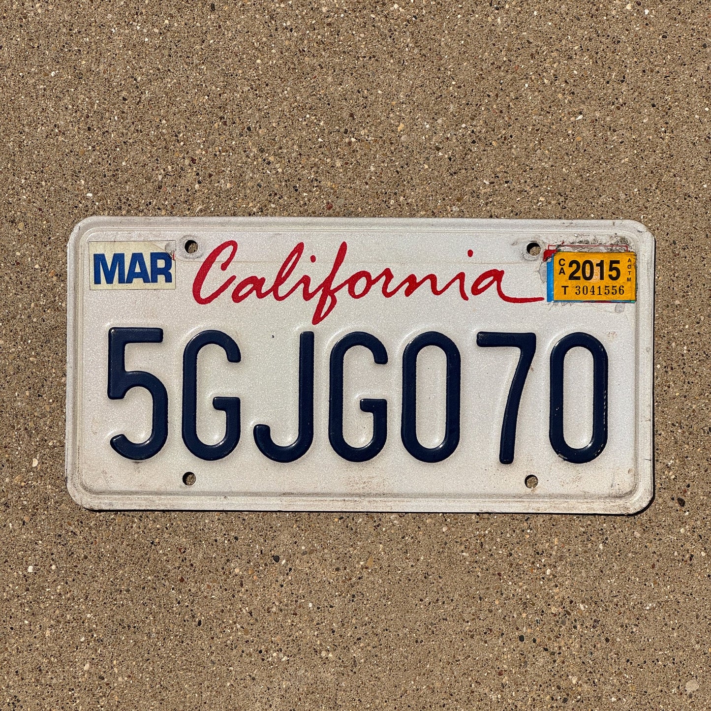 Photo of a 1994 2015 California License Plate Auto Tag 1 Garage Decor 5 GJG 070