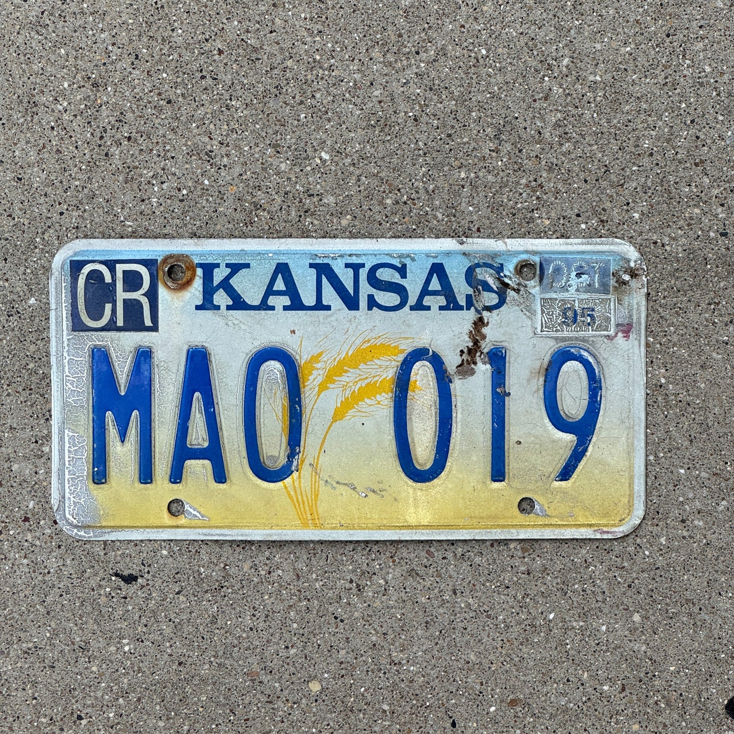 Photo of a 1994 Kansas License Plate Auto Tag Garage Decor Zedong China Ruler MAO 019