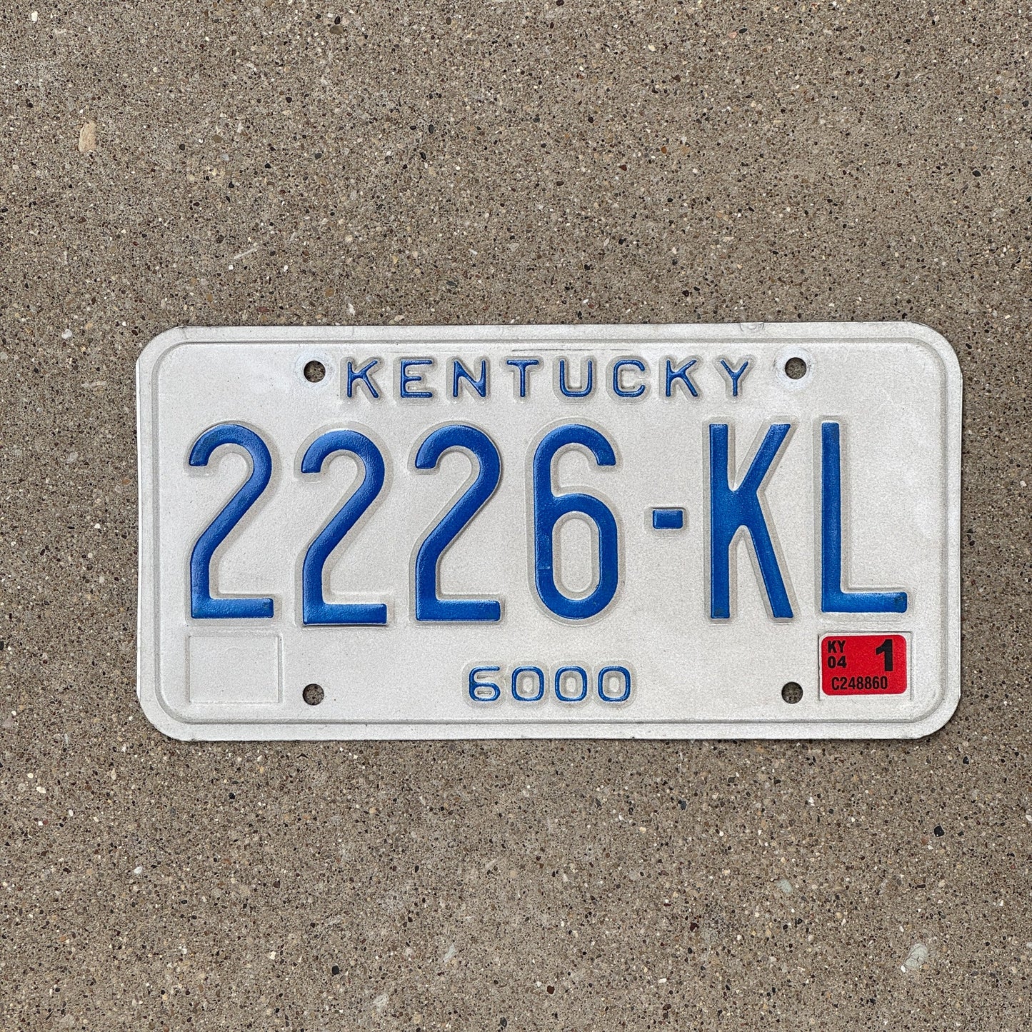 Photo of a 1995 2004 Kentucky TRUCK License Plate Auto Tag Garage Decor Vintage Repeat Repeating 222 6KL