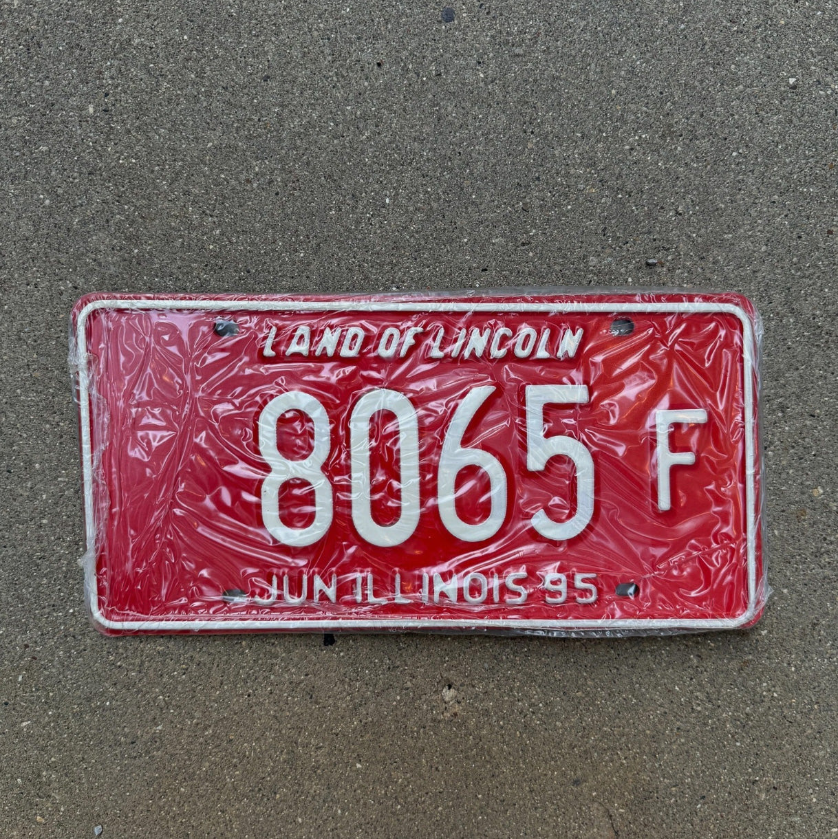 Photo of a 1995 Illinois TRUCK License Plate Pair Auto Tag Garage Decor Vintage License Plate Auto Tag Garage New Old Stock NOS 8065 F