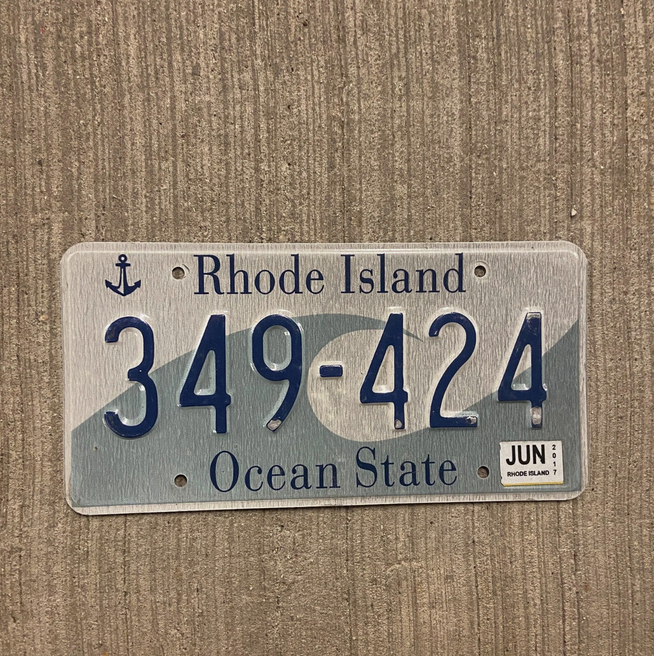 Photo of a 1996 2017 Rhode Island License Plate Auto Tag Garage Decor Vintage Wave 349 424