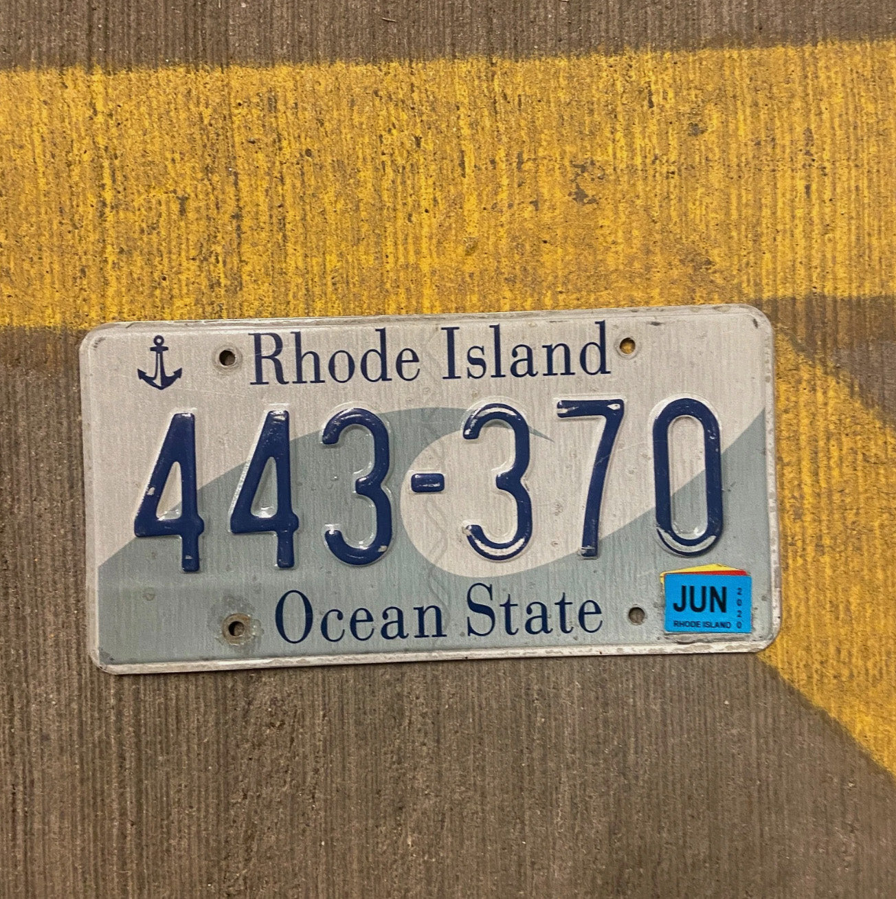 Photo of a 1996 2020 Rhode Island License Plate Auto Tag Garage Decor Vintage Wave 443 370