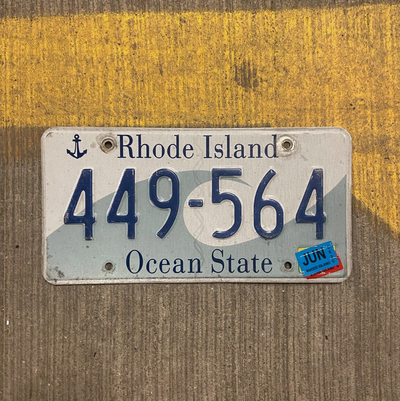 Photo of a 1996 2020 Rhode Island License Plate Auto Tag Garage Decor Vintage Wave 449 564