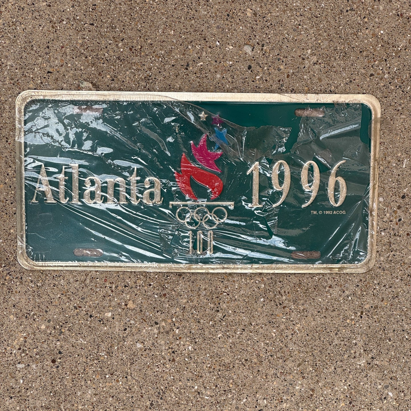 Photo of a 1996 Georgia Auto Tag Garage Decor Vintage Olympic Games Atlanta Summer Olympics