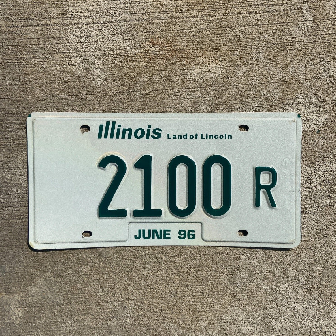 Photo of a 1996 Illinois Truck License Plate Auto Tag Garage Decor Vintage License Plate Garage Auto Decor Four Digit Car Show 2100 R