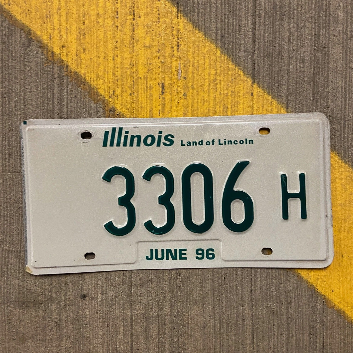 Photo of a 1996 Illinois Truck License Plate Auto Tag Garage Decor Vintage License Plate Garage Auto TAG 2 Four Digit Car Show 3306 H